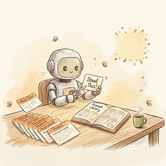 Prompt library illustration